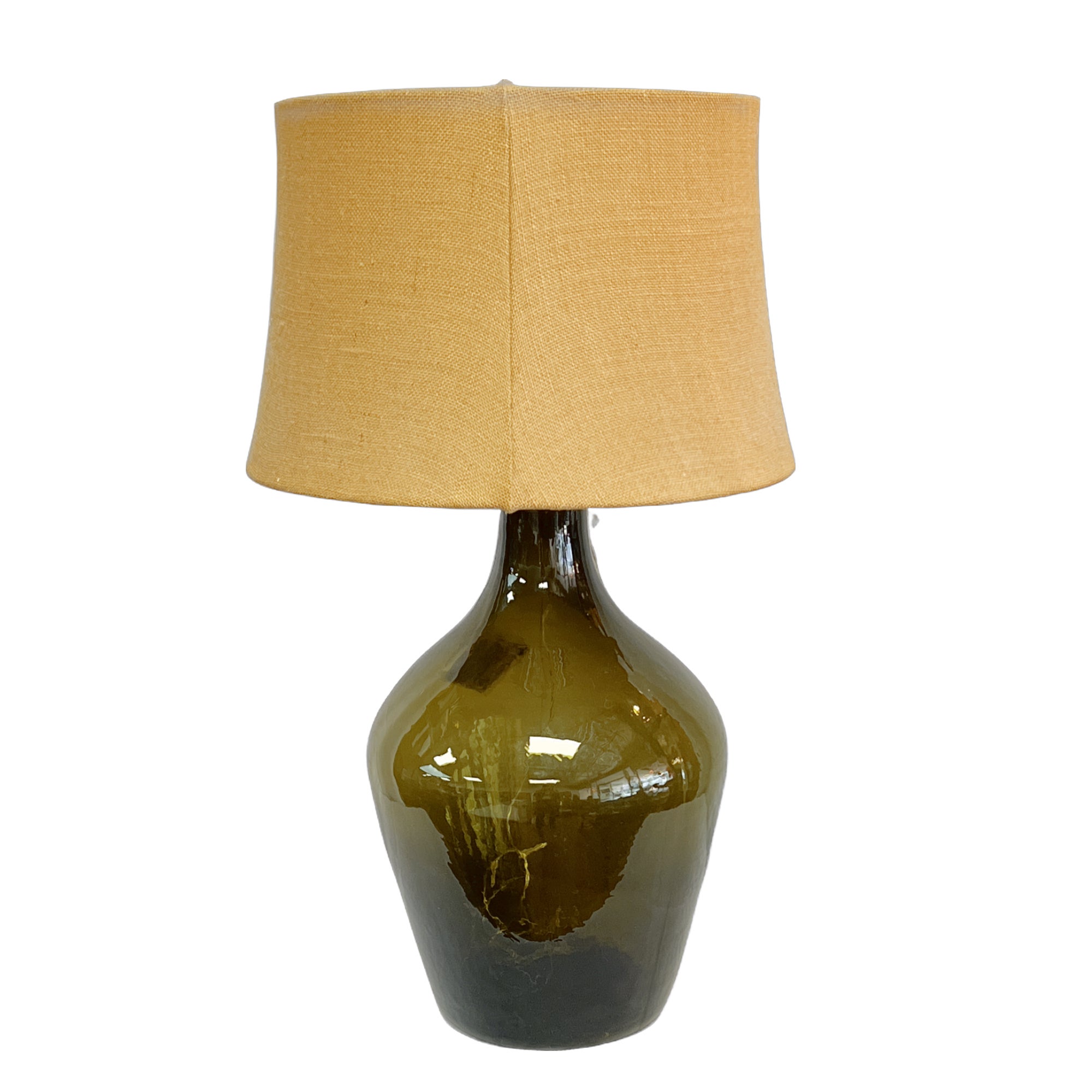 Green Glass Jug Style Lamp